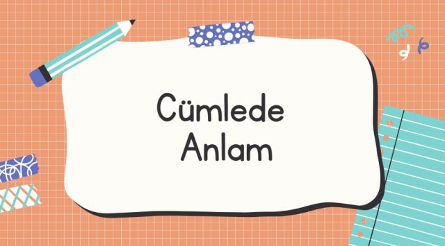 Cümlede Anlam